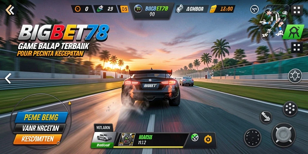 Tampilan gameplay seru dalam balapan di BIGBET78.