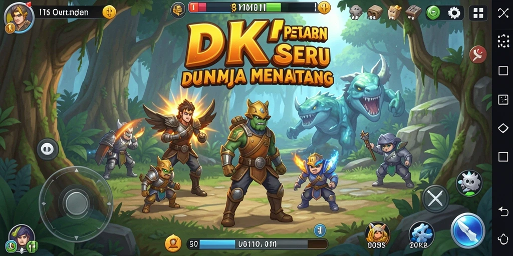 Tampilan menarik dari gameplay DKK yang penuh petualangan.