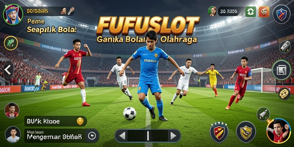 Tampilan menarik gameplay FUFUSLOT saat pertandingan sepak bola.