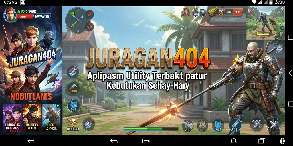 Tampilan antarmuka JURAGAN404 yang user-friendly dan intuitif.