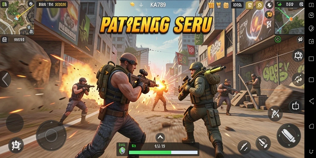 Tampilan gameplay KA789 yang menegangkan dalam pertempuran TPS.