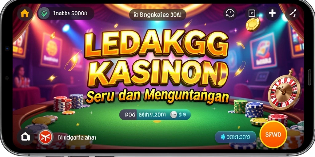 Screenshot LEDAKGG menampilkan gameplay kasino yang mendebarkan.