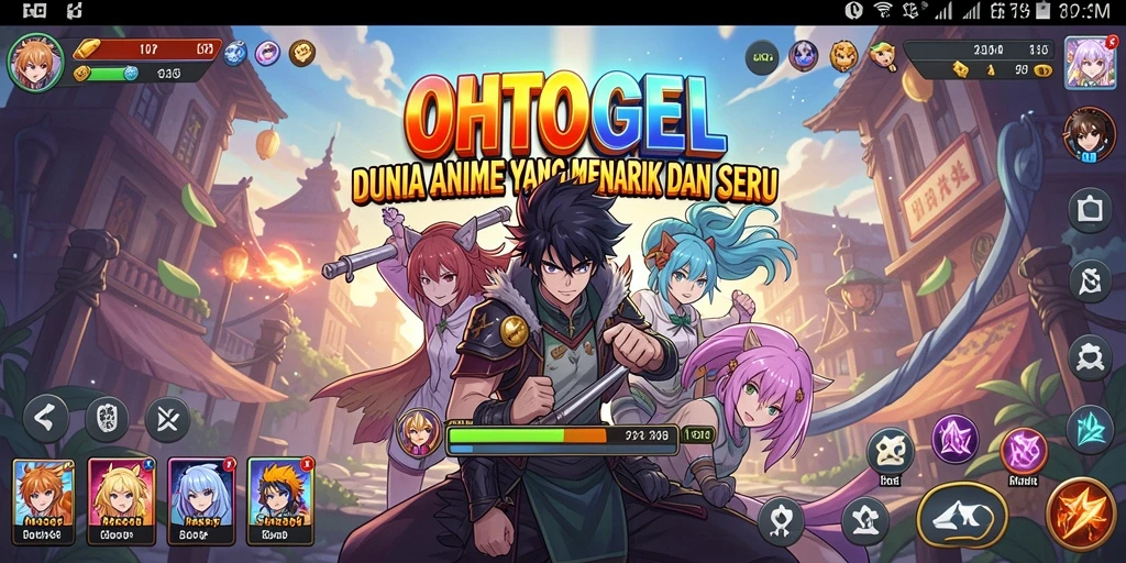Screenshot utama OHTOGEL menampilkan aksi seru dalam dunia anime.