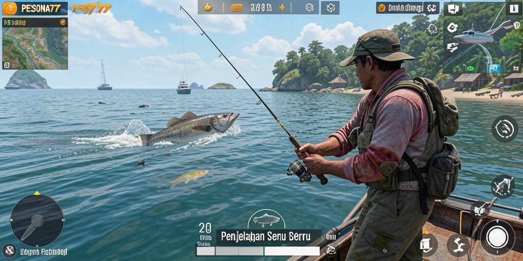 Tangkapan besar dalam game Fishing PESONA77 dengan grafis menakjubkan.