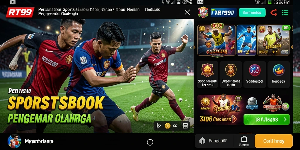 Screenshot menunjukkan antarmuka taruhan langsung RT99 yang menarik.