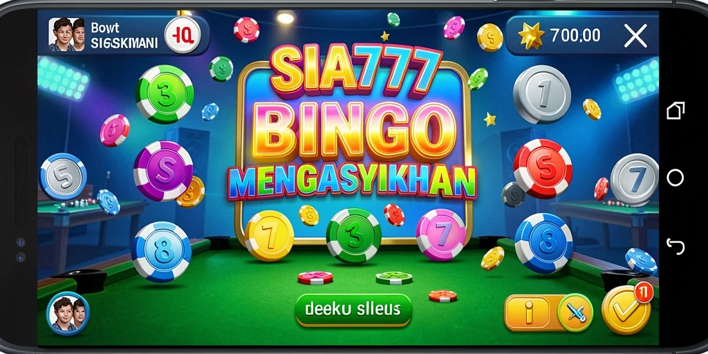 Tampilan utama permainan Bingo SIA777 yang seru dan penuh warna.