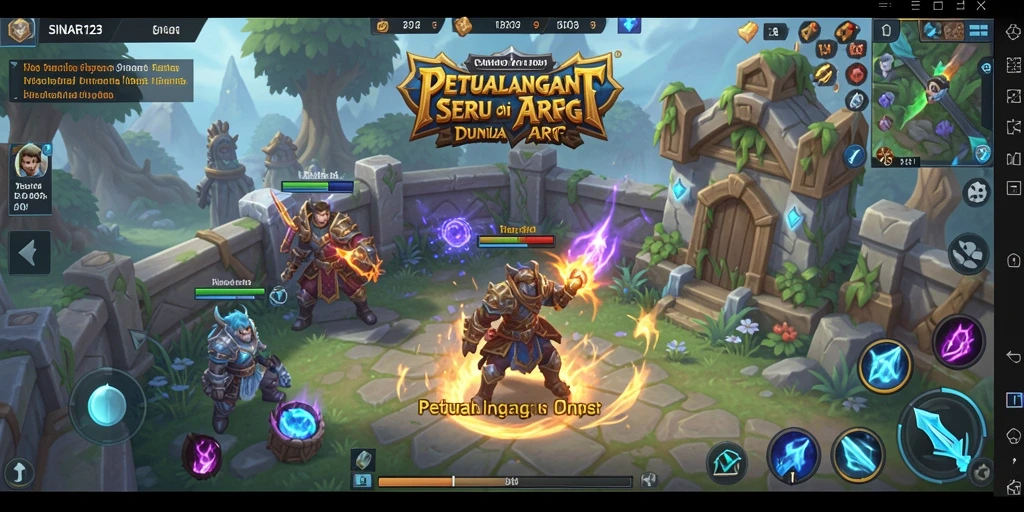 Gameplay seru SINAR123 yang menunjukkan pertarungan epik dan eksplorasi dunia.