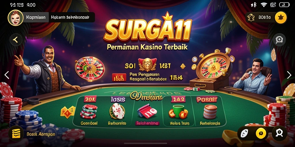 Tampilan gameplay menarik di SURGA11 dengan banyak opsi permainan Kasino.